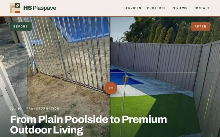 HS Plaspave website homepage